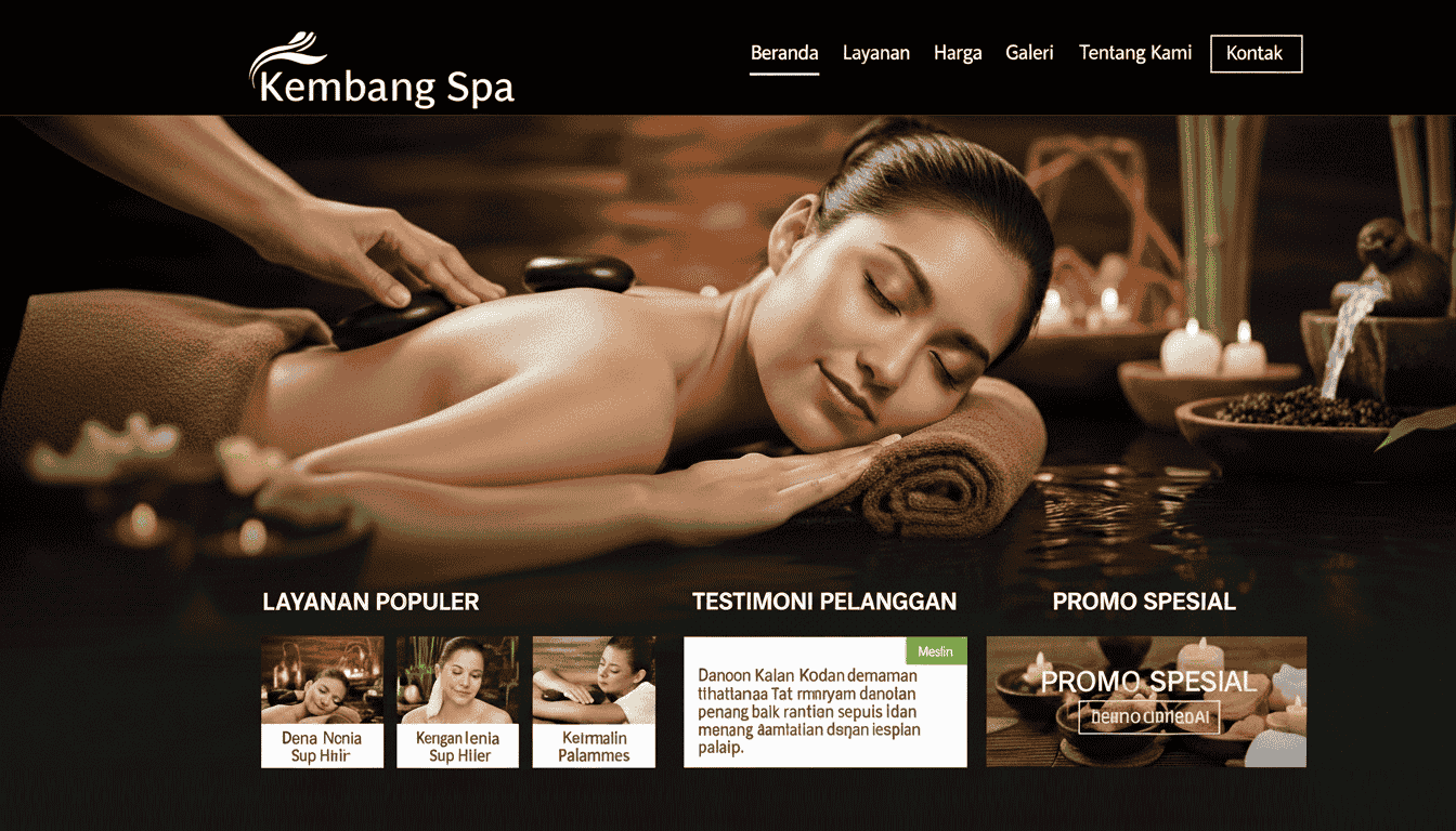 Jasa Pembuatan Website Spa Murah di Bali | Desain Profesional & Terjangkau